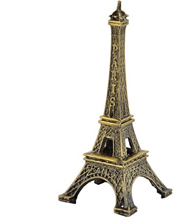 sourcing map Haus metallisch Eiffelturm Modell Ornament Sammlung Bronzeton 8cm Höhe DE de