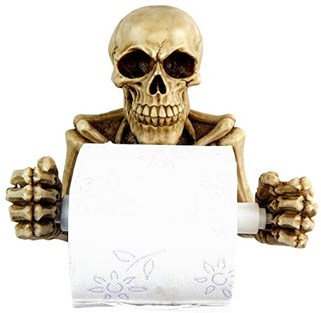 Unbekannt Toilettenpapierhalter Totenkopf Skelett Schädel Skull WC Papier Halter