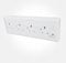 RED/GREY Converter Plug Socket (Convert Single or Twin Socket to Four Sockets)