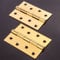 5X Pairs of Large 100mm/4 Fixed Pin Brass Butt Hinges - Heavy Duty Flush Door Fitting