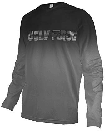 UGLY FROG Element FR Langarm Jersey MTB DH Rot Grau Mountain Bike Moto Cross Downhill Shirt