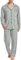 iClosam Ensemble Pyjama Homme à Manches Longues Col V Pyjama Coton à Carreaux Ensemble de Pyjamas Élastique avec Bouton Loungewear Confortable Hiver