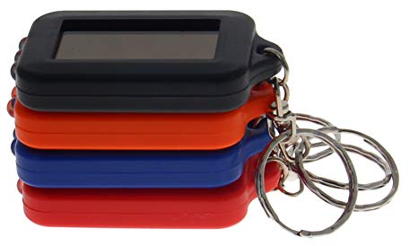 Othmro Mini LED Keychain Flashlight Torch Solar Energy Power Blue Black Orange 12Pcs for Camping Hiking Hunting Fishing