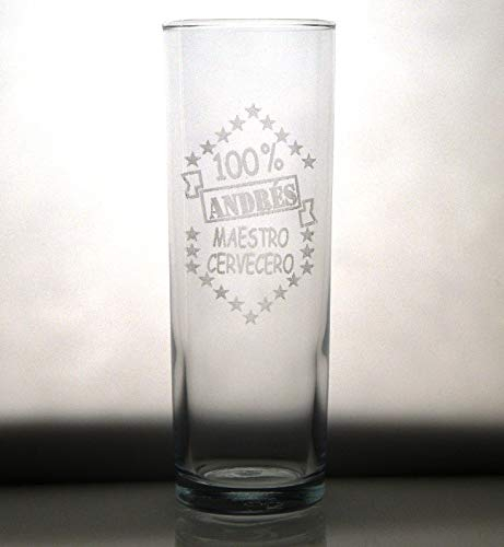 VASO DE WHISKY ALTO grabado y personalizado 100% MAESTRO CERVECERO. Regalo día del padre, cumpleaños, aniversario, jubilación, para hombre o mujer. Regalo práctico, elegante, divertido y original.