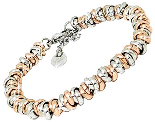 SAGA GIOIELLI® Geflochtenes Armband für Damen, aus Stahl, 18 centimeters, Legierter Stahl