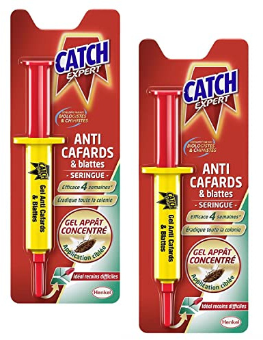 CATCH-LOT DE 2 seringues - Gel Anti cafards- Insecticide