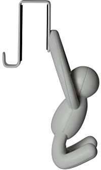 Umbra Buddy Über-der-Tür Haken für Schranktüren und Schubladen, Türhaken, 2-er Set, grau, einheitsgröße
