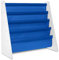 LIVIVO Childrens Colourful Sling Storage Bookshelf – Easy Access Wooden Book Storage with Soft Nylon Fabric Shelves to Protect your Kids Books – Perfect Height for your little reader (Blue)