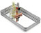 ELLDOO Parfüm-Tablett Spiegeltablett Silber Schminktisch Make-up hohl geschnitzt Schmucktablett Glas Metall Schmuckablage Home Decor Organizer Tablett für Kommode Badezimmer Arbeitsplatte, große Größe