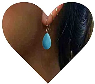Yheakne Boho Earrings - Türkis Teardrop Ohrringe mit Silber und Blau Edelstein - Vintage Drop Hook Earrings für Frauen und Mädchen