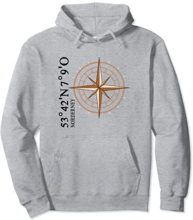 Norderney Koordinaten Souvenir Insel, Norderney Pullover Hoodie