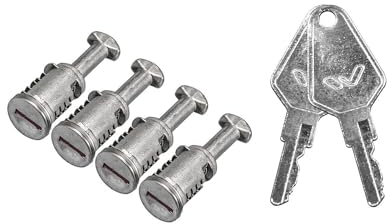 Dachträger Universal Schlösser Schloss Satz für Menabo Tiger Delta Avia Professional Schlüssel Set 6X Stahl 4 Schlössern und 2 Schlüsseln Silber