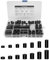80pcs ABS Round Spacer Washer Assortment Kit Isolation Spacer, for M6,M8 Screws Nylon Non Threaded Column Standoff Support Spacer, with Storage Box (Black)