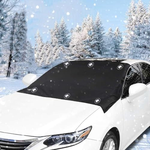 UQTUKO Frontscheibenabdeckung, Auto Scheibenabdeckung mit Magnet Faltbare Windschutzscheibe Abdeckung Auto Abdeckung Winterabdeckung Eisschutzfolie gegen Frost, Sonne, Staub, Schnee, EIS - 206x116cm