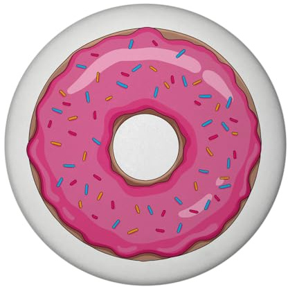 speecheese Donut-Magnet rund mit Flaschenöffner lustig und praktisch für Kühlschrank, 1 Stück, Kunststoff, Dekorative Magnet, Rosa
