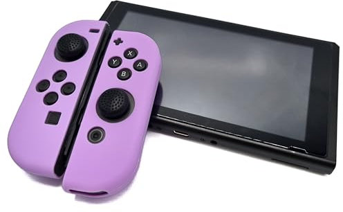 Gadgetpoint | Cover per controller in silicone | 3.7 | Lilla | Custodia protettiva pelle | Compatibile con Nintendo Switch e LITE | Custodia con copertina morbida | Grip