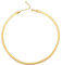 HSWYFCJY Flache Schlangenkette Gold Damen Halskette 5mm Fischgrätenhalskette Choker Halsband Halskette für Frauen Mädchen, Länge 35 cm