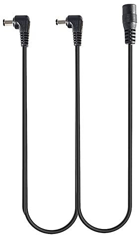 1 to 2 Ways Daisy Chain Cable Guitar Effect Pedal Power Supply Splitter Cable Adapter Power Cable for 9V DC Adapter Plug