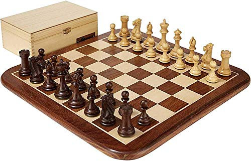 Chess Sets and Boards Set & Storage Box - 4 King Height Intelligence, Exchange Game Party