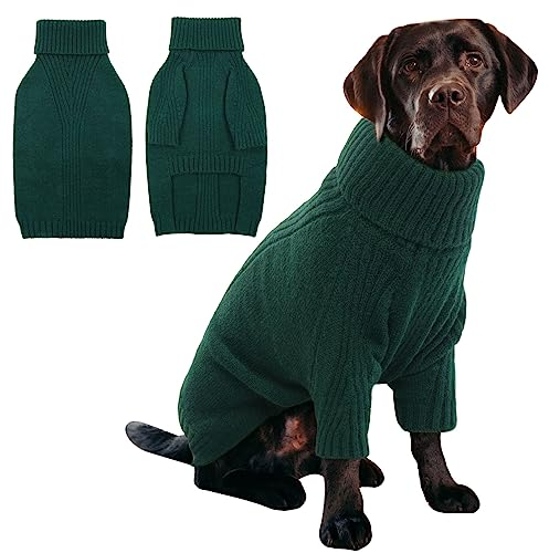 IECOii Hundepullover,Sweater für Hunde,Hundepullover für Kleine Mittelgroße große Hunde,Warmer Rollkragen Hunde Pullover,Winter Hundebekleidung for Katzen,Chihuahua,Französische Bulldogge,Labrador