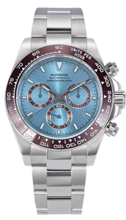 NIADI Sugess Automatische mechanische Chronograph Tauchen Herren Uhren 7750 Uhrwerk Armbanduhren Wasserdicht Multifunktionale Armbanduhr, Farbe, 5