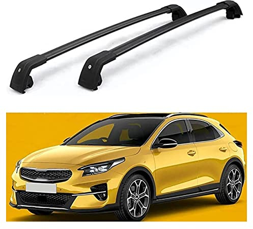 MALOOS Auto Kreuzschienen-Dachträger für KIA Xceed 5 Door SUV 2020 2021, Aluminium Dachträger Lastenträger Dachgepäckträger Cross bar Roof Racks Zubehör