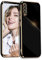 POUHYE Handyhülle für Samsung Galaxy A7 2018 / A750 Hülle Original, Mädchen Galvanisierte Kameraschutz Weich TPU Silikon Schutzhülle Ultra Dünn Case Stoßfeste Hülle Samsung A7 2018 / A750 Schwarz