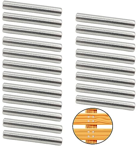 Molyorch 20 Pièces Broches Supports Tablette Outil, 6mm Goujon Broche, Goupilles Cylindriques, Chevilles Acier Inoxydable, pour la Porte, la Fenêtre, le Lit, Bibliothèque, Vanité