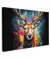 MuchoWow© Wandbilder Groß 120x80 cm XXL Schlafzimmer Home Deko Wohnung Bild Wohnzimmer Fotoleinwand Wand Bilder Leinwand Wall Decor Banksy - Street Pop Art - Hirsche - Graffiti - Tiere - Farben