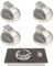 DARENYI 4 Stück Drehknopf Herd 6mm Gasherd Knöpfe für Küchenherd, Gasherd, Backofen, Küchengeschir