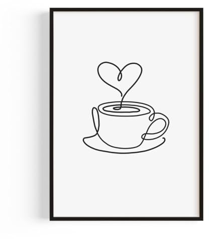 PULSE of HOME Büro Deko – Büro Gadgets & Schreibtisch Deko Poster Kaffeetasse A4 (21 x 29,7) – Büro Zubehör & kleine Aufmerksamkeit für Kollegen oder Team Geschenk - Ohne Rahmen
