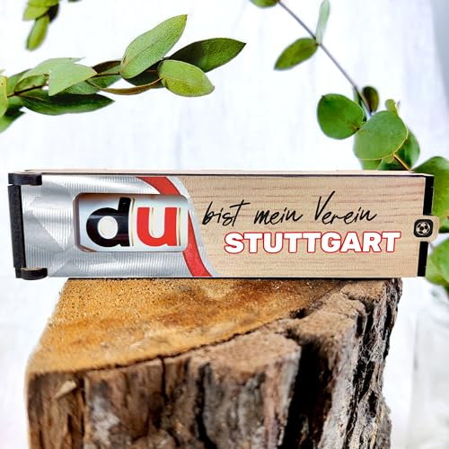 Stuttgart du bist mein Verein - Schokoriegel Geschenkbox inkl. Duplo - Stuttgart Fan, Stuttgart Geschenke, Stuttgart Geschenk, Stuttgart Fanartikel, Geschenk für Stuttgart Stadtverliebte & Fans