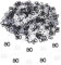 VIKY® Konfetti 80. Geburtstag Deko Schwarz Silber, Streudeko, Tischdeko für Frauen Männer, Zahlen Confetti für 80. Jubiläum
