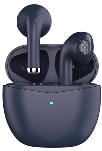 WATCHEM Wireless Earbuds TWS Earphones, 5.0 Bluetooth in-ear headphones, IPX5 Waterproof, TWS Bluetooth Earphones, Fast Charging Case, AI supported (Blue)
