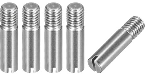 sourcing map 5 perni cilindrici scanalati M10 x 40 mm in acciaio inossidabile 304 tassello filettatura esterna perno di posizionamento per mobili armadi