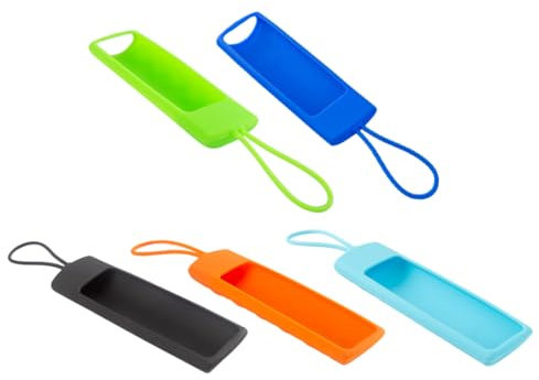 KONTONTY 5stücke Hülle Für Tv-Controller Aus Silikon Schutzhülle Für Fernbedienung Kompatibel Mit Fire Tv Stick Rückabdeckung Für Fernbedienungs-stoßfänger