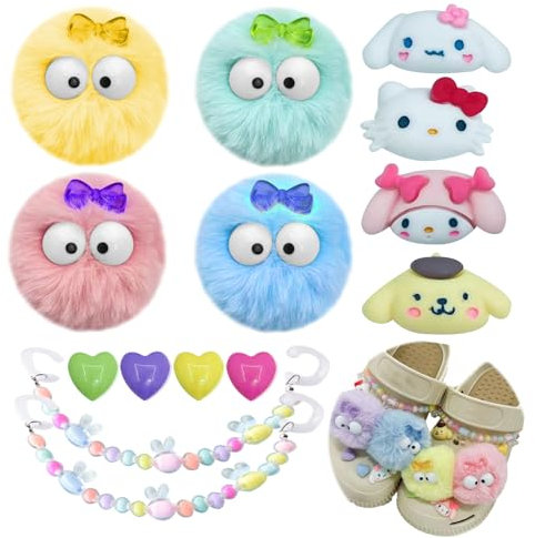 Zuzer 14PCS crocs-anstecker Schuhanstecker Croc,Süße Schuh Charms Croc Shoe Charms Schuhschmuck Schnürsenkel Charms Clogs Dekoration für Mädchen Frauen Kinder,Zufällige Farben