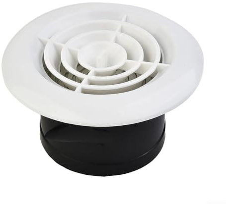 Eawfgtuw Ventilation Cover - Round Adjustable Air Vent for Wall, 75mm / 100mm / 125mm / 150mm Extractor Fan Vent Cover Shower Ceiling Vent Grille Vents Cover for Duct Pipe, Exhaust Fan(100mm)