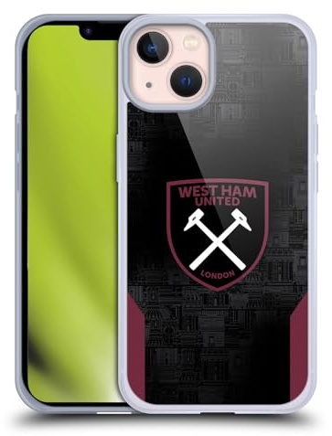 Head Case Designs Offizielle West Ham United FC Away 2024/25 Wappen-Set Gel Handyhülle Hülle [Militärischer Schutzgrad] Kompatibel mit Apple iPhone 13