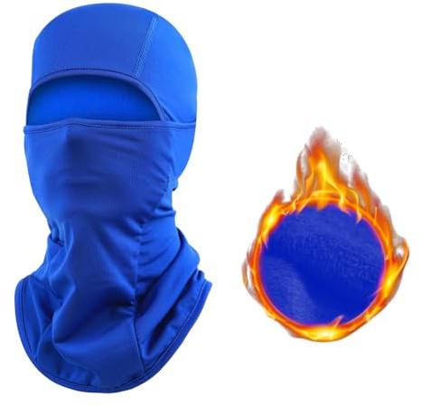 Comioke Sturmhaube Winter Fahrrad Balaclava, Sturmmaske Winddicht Warm Skimaske, Sturmhaube Winter, Winddicht Warm Sturmmaske, Atmungsaktive Skimaske für Herren& Damen, Blau
