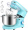 Kitchen in the box Küchenmaschine, 6,2 L Knetmaschine 1400 W, 6 Geschwindigkeits Teigmaschine mit Rührhaken, Knethaken, Schneebesen, Blau
