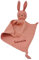 Zwucki Schnuffeltuch Bio Baby Schmusetuch Kuscheltuch Musselin Hase personalisiert Name Geburtsdatum Geschenk (Alt-Rosa)