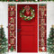 2 Stück Frohe Weihnachten Banner, Weihnachtsbanner Outdoor Indoor, Merry Christmas Banner, Weihnachts Fahnen Veranda Zeichen Willkommen Banner für Weihnachtsfeier Hängende Deko, Neujahr Party 180*30cm