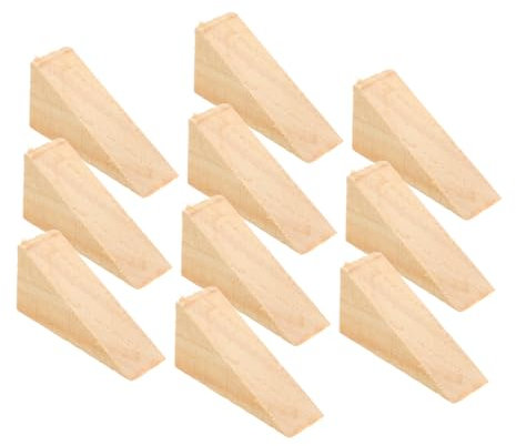 IWOWHERO Door Supply Woody Butoir de Porte Solide Cales de Porte pour à Coucher Lot de 10 6 x 2 x 3 cm