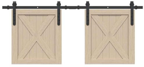 Rantry Schiebetür-Set für Schrank 122 cm aus Karbonstahl, Gartenmöbel für den Außenbereich Modell 4009664
