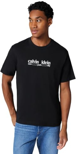 Calvin Klein Herren Ss 30s Whsl Ck NYC Graphic Tee Lv14re831g Graphic Tees (1er Pack)