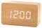 Horloge De Bureau En Bois - Horloge D'affichage LED, Minuterie De Commande Tactile | Réveil Intelligent Avec Une Fonction De Répétition, Format À Double Heure, Configuration En Semaine, Horloge Numéri