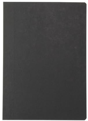 MUJI 無印良品 Fadengebundenes A6-Notizbuch, 80 linierte Blätter, flaches Design, schwarzer Einband, japanisches Papier (1, Schwarz)