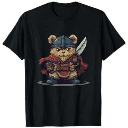 Norse Teddy Bear Ready to Conquer Outfit T-Shirt