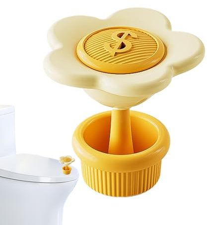 Toilet Button Pushers, Toilet Flusher Button, Flower Shape Flush Tool, Water Tank Assist, Durabless Design, Universals Fit, Hospital Home Public Restroom Use, 4.5x4.5x4.5cm Green Purple Cream Colored